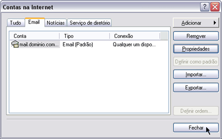 Como configurar o Outlook Express - Contas na Internet